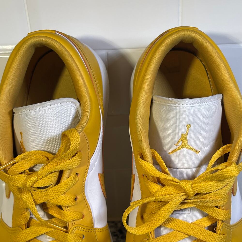 Nike Air Jordan 1 Low Pollen Yellow White Men’s Size 13 - Picture 7 of 11